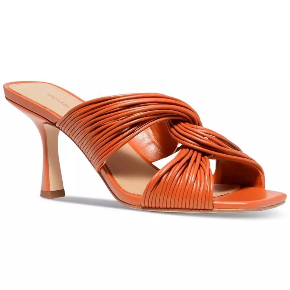 Michael Kors Orange Knotted Heels - Picture 2 of 8